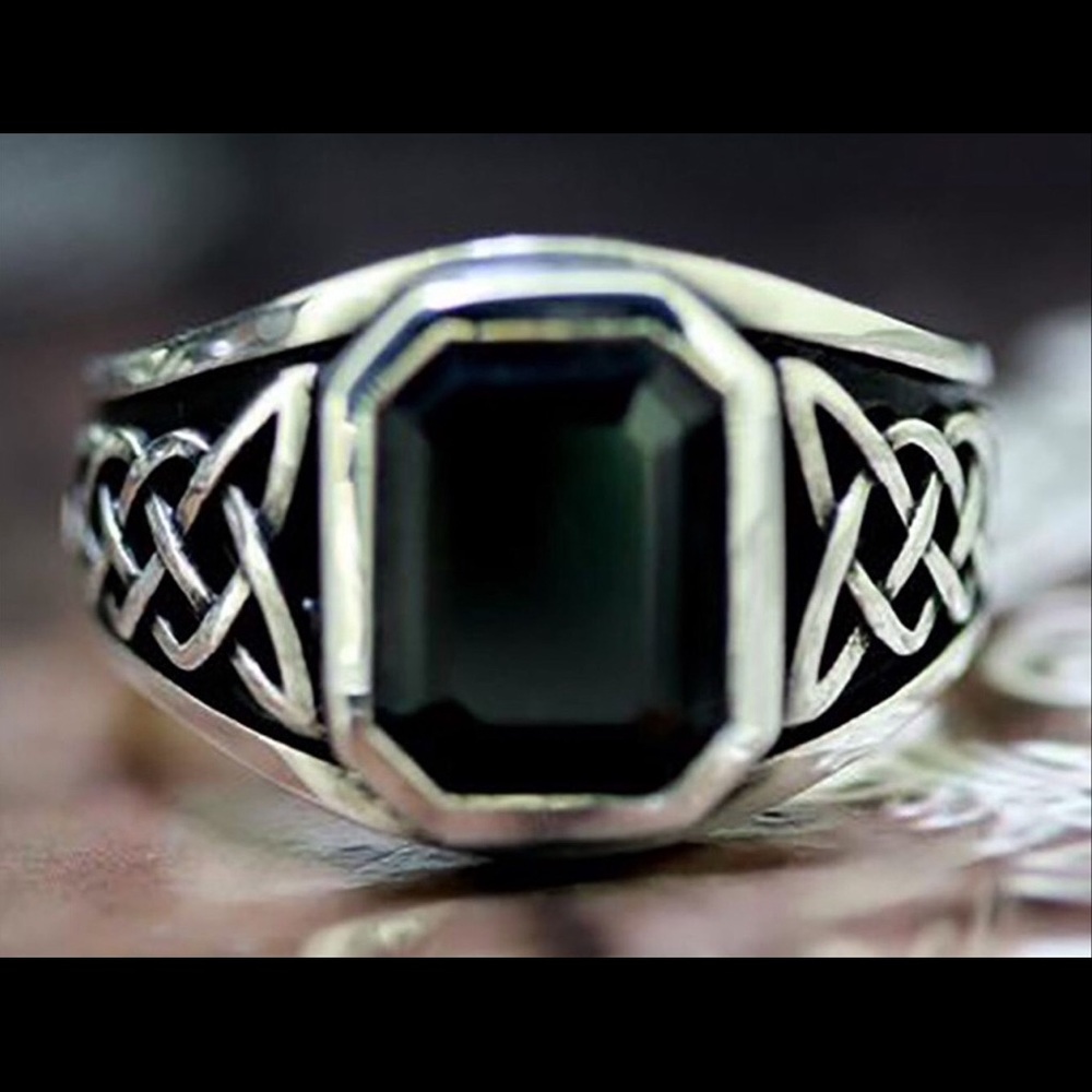 Men’s .925 Sterling Silver Black Onyx Ring